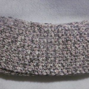 Gray & Pink Hand Crochet Scarf.